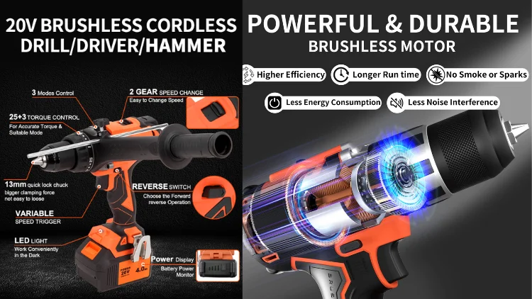 Brushless Cordless Dual-Speed Impact Drill
