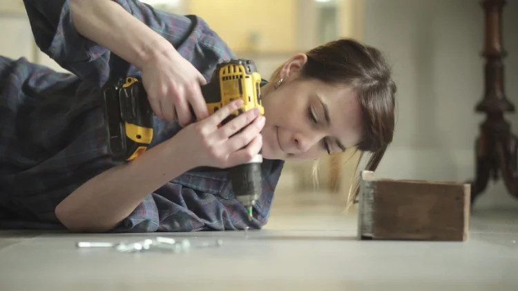 Drilling holes in the floor