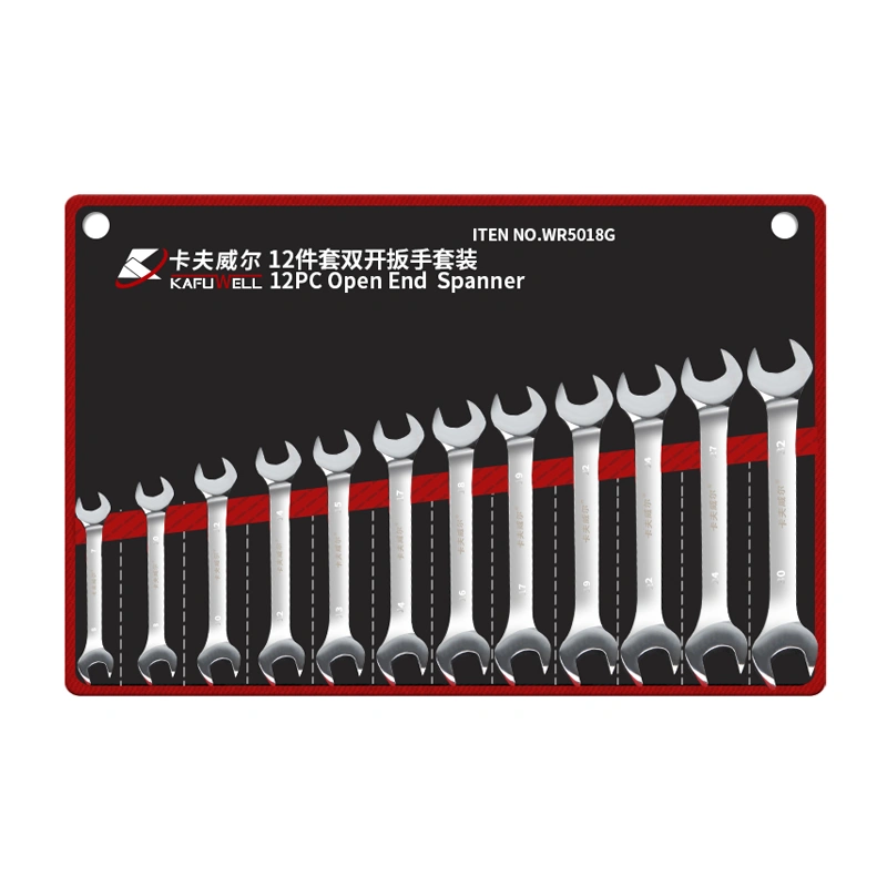 WR5018G 12pcs CRV Open-End Wrench Set