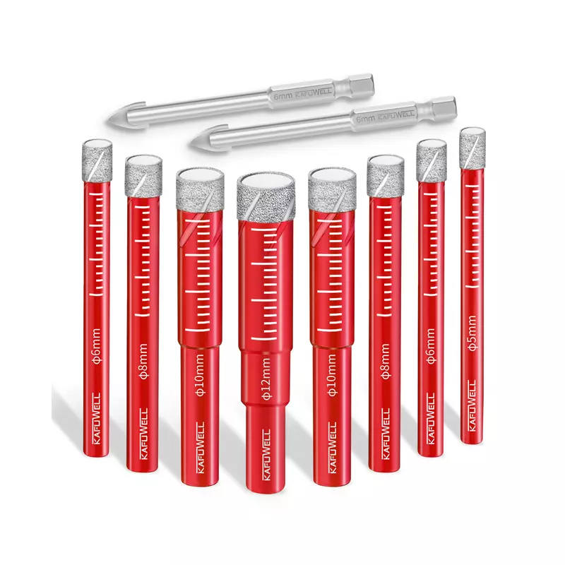 AI4617-YMX-EU 10pcs Diamond Drill Bit Set