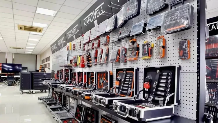 Kafuwell's power tools and hand tool kits were on display.